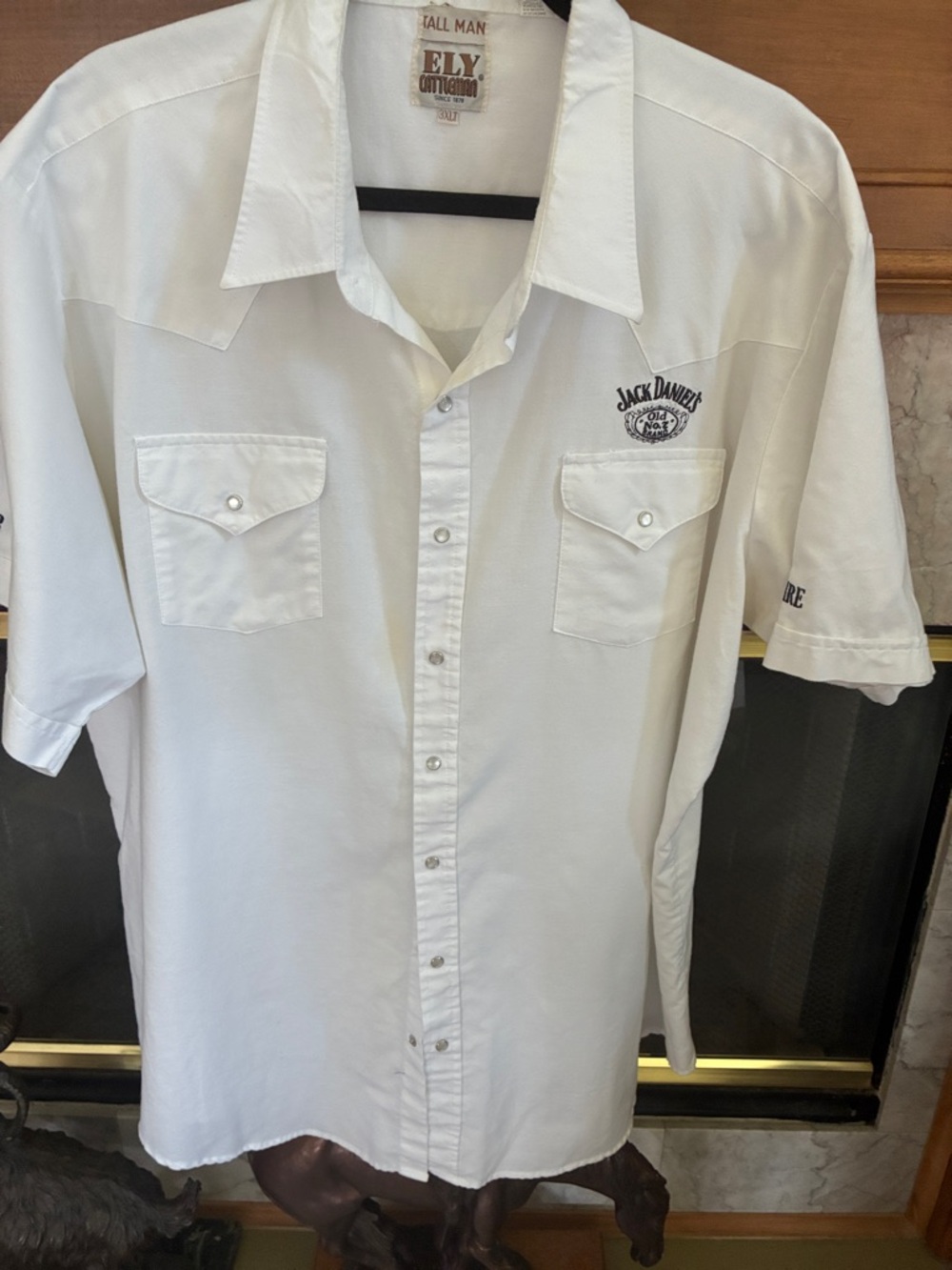 Jack Daniels White Short-Sleeve Western Snap Front Shirt